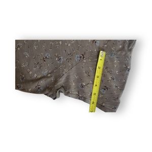 Floral print cotton tshirt - Grey 2X